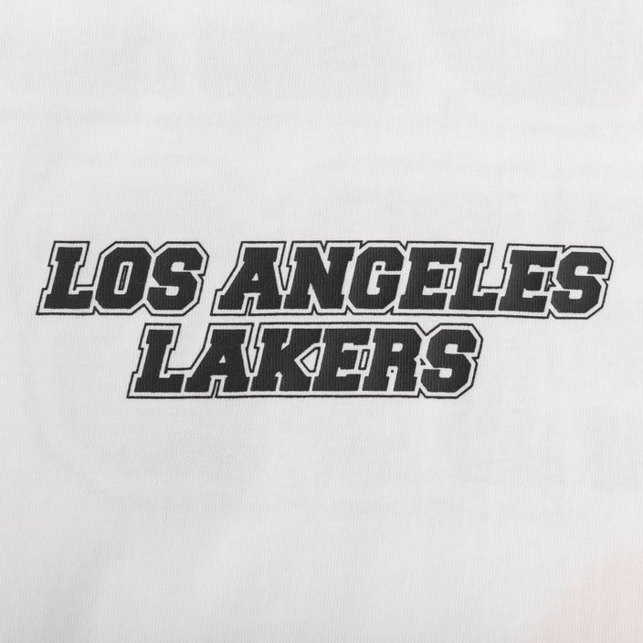 Uomo New Era NBA Large Graphic BP OS Tee Los Angeles Lakers bianco 8